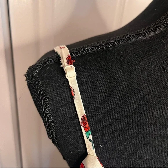 Maxi Slip Dress Rose Sz L Adjustable Straps Side Slit Vintage-inspired Viral - Picture 5 of 9